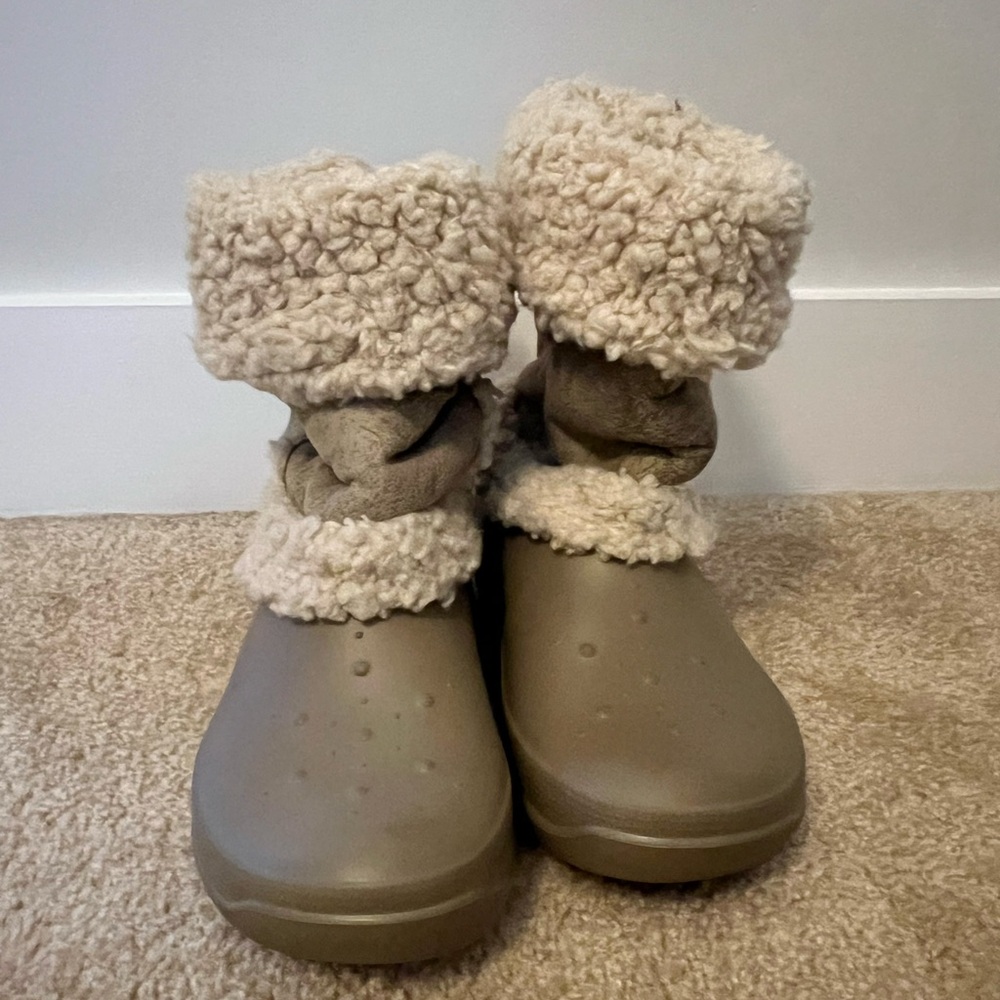 CROCS Tan Winter & Rain Boots